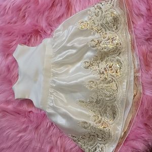 American Princess, ivory sequenced dress, baby 18 months dress, wedding dress